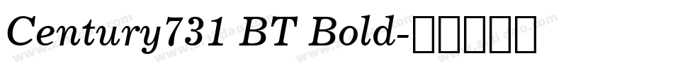 Century731 BT Bold字体转换